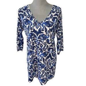 Lilly Pulitzer Cori Mini Dress Size Small Beach Blue Pima Cotton Flamingo Resort